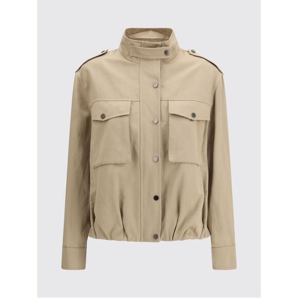 Brunello Cucinelli Jacket Woman Beige - Picture 2 of 4